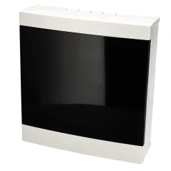 Tableau électrique apparent 24 modules 2x12 blanc fumé IP44 avec rail DIN 777848^Edo