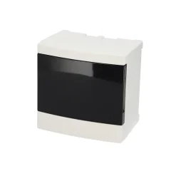 Tableau électrique apparent 4 modules blanc fumé IP44 avec rail DIN 777838^Edo Discount