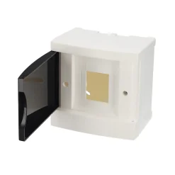 Tableau électrique apparent 4 modules blanc fumé IP44 avec rail DIN 777838^Edo Discount