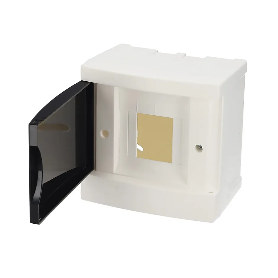 Tableau électrique apparent 4 modules blanc fumé IP44 avec rail DIN 777838^Edo Discount