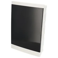 Tableau électrique encastré 36 modules 3x12 blanc fumé IP44 avec rail DIN 777849^Edo New