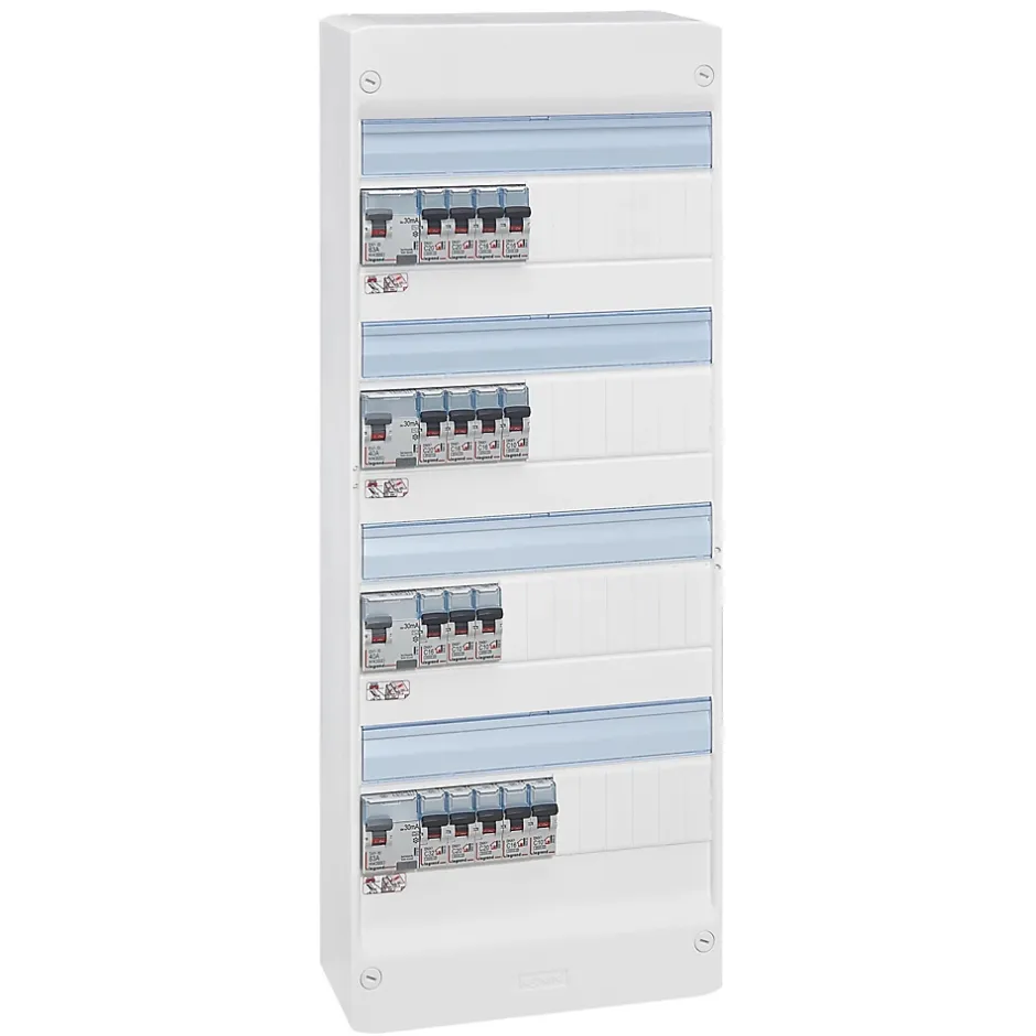 Tableau électrique pré-équipé et pré-câblé 4 rangées - 52 modules (20 inclus)^Legrand
