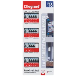 Tableau électrique pré-équipé et pré-câblé 4 rangées - 52 modules (20 inclus)^Legrand