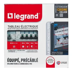 Tableau électrique pré-équipé et pré-câblé 1 rangée - 13 modules (5 inclus)^Legrand