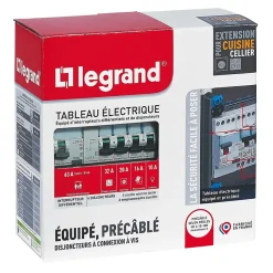 Tableau électrique pré-équipé et pré-câblé 1 rangée - 13 modules (5 inclus)^Legrand