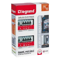 Tableau électrique pré-équipé et pré-câblé 2 rangées - 26 modules (10 inclus)-Legrand New