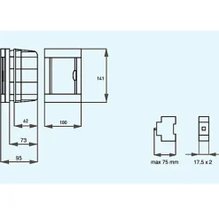 Tableau nu encastrable 2 modules porte opaque-Panasonic Outlet