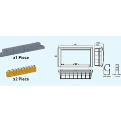 Tableau nu encastrable 18 modules porte opaque-Panasonic Outlet