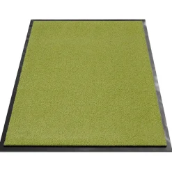 Tapis de Porte Paillasson d'entrée Monochrom Vert citron 90 x 150 cm^Floordirekt New