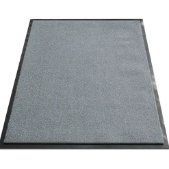 Tapis de Porte Paillasson d'entrée Monochrom Gris argent 40 x 60 cm^Floordirekt Best