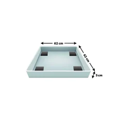 Tapis de rétention d'eau et anti vibration pour machine à laver à chargement frontal 62 x 62 x 5 cm^Mottez Best