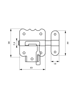 Targette cadenassable, acier, pêne diamètre 7.5mm, bronze --Thirard New