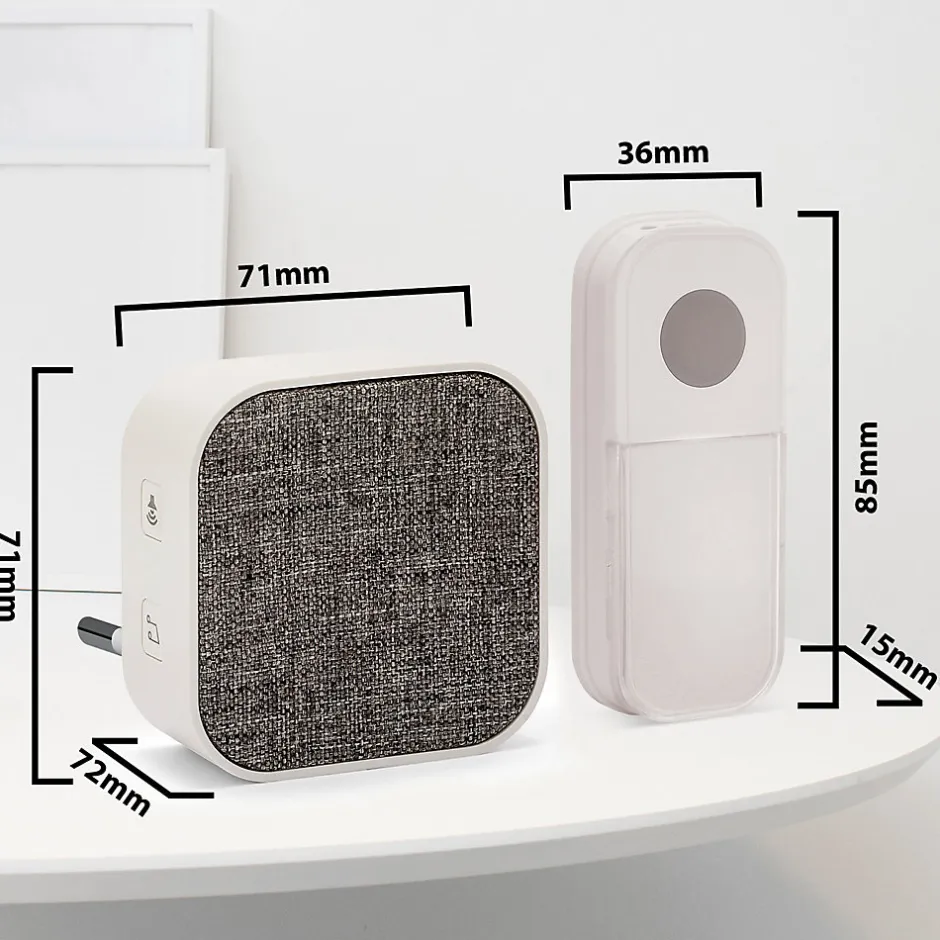 TAYLOR AC : Carillon sans fil avec prise, 150m, 36 mélodies. Blanc^Velamp Best