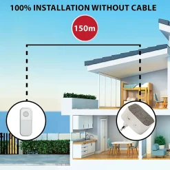TAYLOR AC : Carillon sans fil avec prise, 150m, 36 mélodies. Blanc^Velamp Best