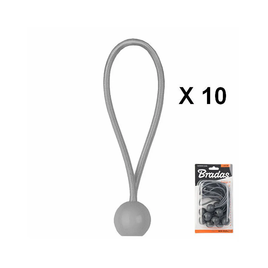 Tendeur a boule gris 15cm pour bâche et toile (blister de 10pieces)-Lem Select