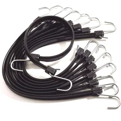 Tendeurs plats pour bâche 36 cm extensibles à 75 cm lot de 8 avec crochets robustes^Terre Jardin