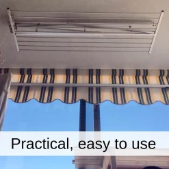 Étendoir manuel plafond blanc 128x54x25cm alu Mini 120-Foxydry Clearance