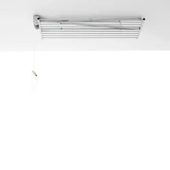 Étendoir manuel plafond blanc 128x54x25cm alu Mini 120-Foxydry Clearance