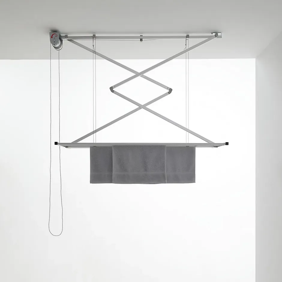 Étendoir plafond manuel 128x54x25cm alu Mini 120^Foxydry Best