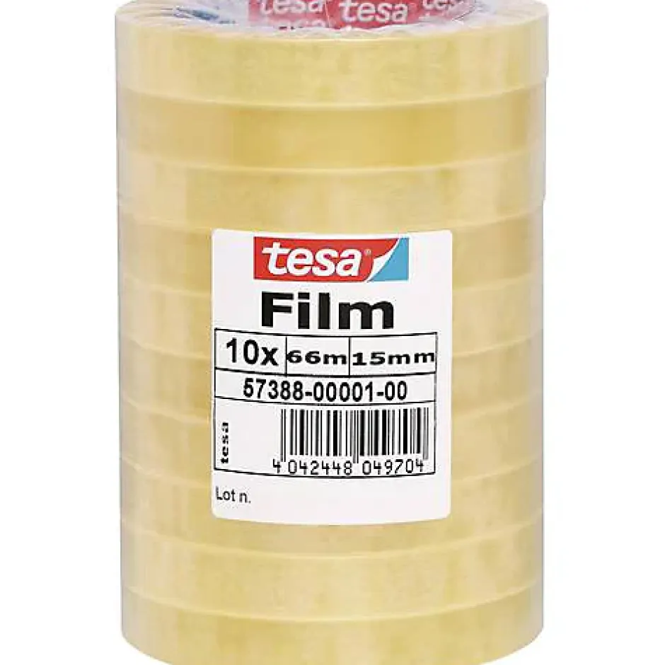 57388-01-00 film Standard transparent - ruban double-face 66 m x 15 mm, pack de 10^Tesa
