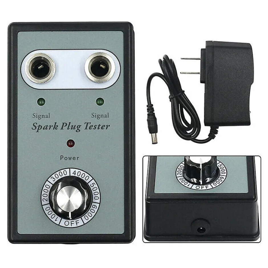Testeur de bougies d'allumage avec deux trous, outil de diagnostic, 5,7 x 3,35 x 1,6 pouces^Deko