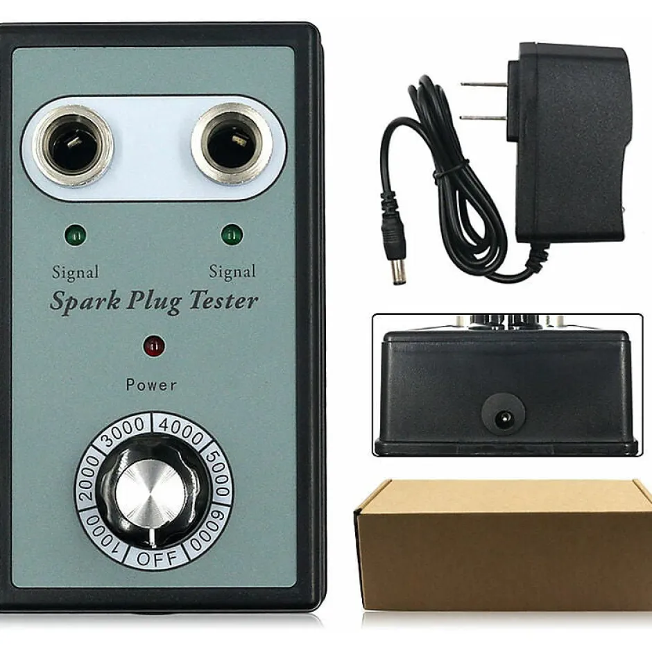 Testeur de bougies d'allumage avec deux trous, outil de diagnostic, 5,7 x 3,35 x 1,6 pouces^Deko