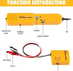 Testeur de circuit. traceur de fils cable reseau RJ-11 generateur tonalite L.25 x L.12 x H.4 cm GBST-CT100 - GOBESTY-Generique Discount