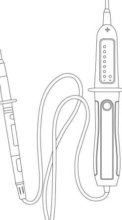 Testeur de tension bipolaire CAT3 bleu et noir- Best