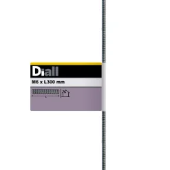 Tige filetée brillante zinguée diamètre 6 x 300 mm^Diall Discount