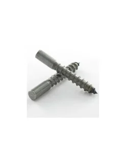 Tirefond Sans tête 7X40 Filetée sur 28 Acier brut - 30 pièces-Vis Express Discount