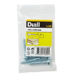 Tirefonds DIN 571 zingués 6x40 mm - 10 pièces^Diall Sale