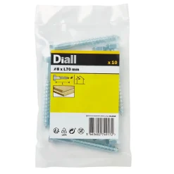 Tirefonds DIN 571 zingués 8x70 mm - 10 pièces^Diall