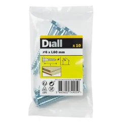 Tirefonds DIN 571 zingués 6x60 mm - 10 pièces^Diall Best