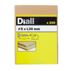 Tirefonds DIN 571 zingués 5x30 mm - 200 pièces-Diall Best