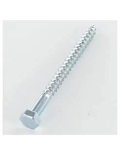 Tirefonds 6X60 FIL TOT Tête à Fendue Acier zingué - 1 pièce-Vis Express Clearance