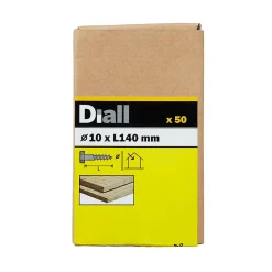 Tirefonds zingués 10x140 mm - 50 pièces^Diall Hot