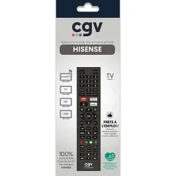 Télécommande Fidelio Hisense 55 boutons Noire infrarouge prête à l'emploi-Cgv Clearance