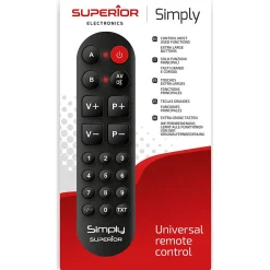 Télécommande TV Universelle simplifié Simply SUPTLB002-Superior Outlet