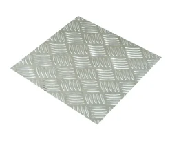 Tôle aluminium brut damier 50 x 25 cm- Outlet