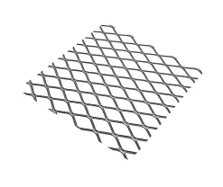 Tôle métal déployé acier brut Mailles 6 x 3,3 mm, 100 x 50 cm- Hot