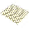 Tôle métal déployé aluminium anodisé doré Mailles 10 mm, 50 x 25 cm^ Online