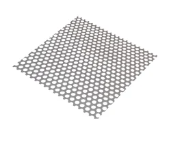 Tôle perforée rond acier brut Perforation 8 mm, 100 x 50 cm^ New