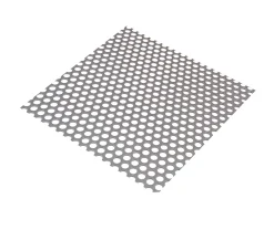 Tôle perforée rond acier brut Perforation 8 mm, 50 x 25 cm- New