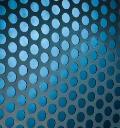 Tôle perforée rond acier brut Perforation 8 mm, 50 x 25 cm- New