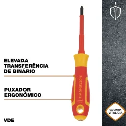Tournevis Pozidriv VDE PZ1 75 x 1 mm^Magnusson New