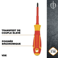 Tournevis Pozidriv VDE PZ1 75 x 1 mm^Magnusson New