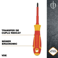 Tournevis Pozidriv VDE PZ1 75 x 1 mm^Magnusson New