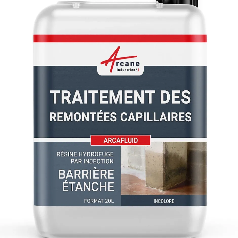 Traitement par injection des murs humides - ARCAFLUID - 20 L --Arcane Industries