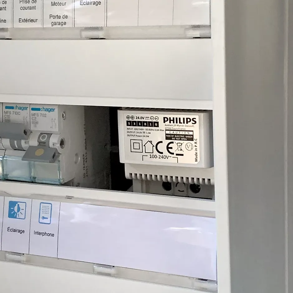 Transformateur 230 V vers 24 V pour tableau électrique sur rail DIN - WelcomeEye Power - -531010-Philips Hot