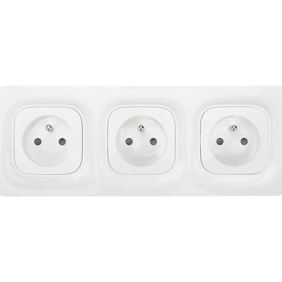 Triple prise avec terre Kennet blanc complet^Jacobsen Discount
